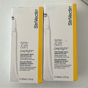 SET OF TWO Strivectin tighten & lift pep tight tightening neck serum roller NWT